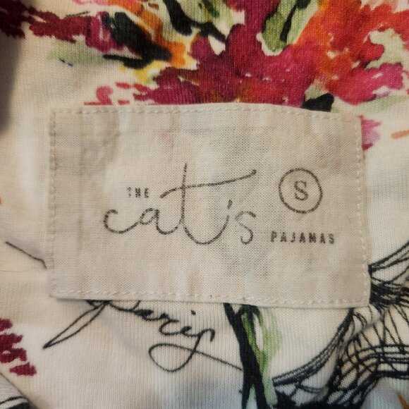 Cats Pajamas Small Two Piece Set Paris Eiffel Tower Button Long Sleeve Pants - Picture 5 of 11